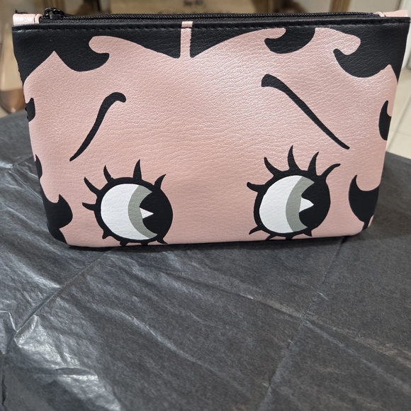 Betty Boop Handbags - 4/$15 Betty Boop Pink and Black Ipsy Collab Makeup Bag